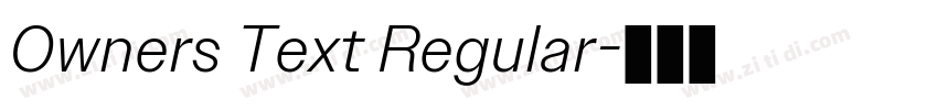 Owners Text Regular字体转换